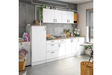 Mueble bajo de cocina 40 cm con 1 Puerta 1 Cajón