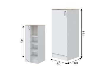 Móvel coluna de cozinha KIRA 60 cm 1 Porta