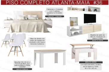 Piso completo 36 - ATLANTA MAIA (Sillas NORDIC blancas)