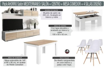 Pack Ahorro muebles de salón en ATRAPAmuebles