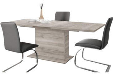 Mesa de salón - comedor ZUMBA Roble Arena extensible 160 - 200 cm.
