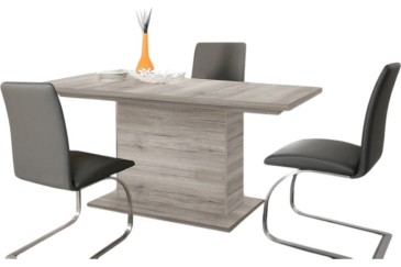 Mesa de salón - comedor ZUMBA Roble Arena extensible 160 - 200 cm.