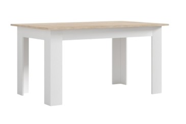 Mesa de salón - comedor Fija 138 x 80 cm. en Roble  y Blanco