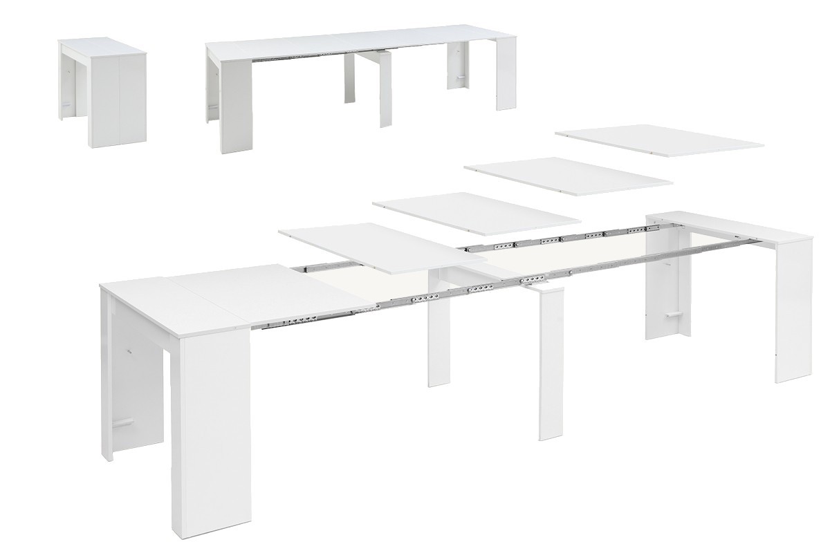 Mesa Consola extensible ALLONGO 250 Blanco