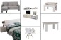 Apartamento completo 33 - ATLANTA ANNELI (Pack Mesa + 4 Cadeiras BRANCO e Sofá Cinzento)