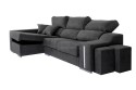 Chaiselongue Izquierda OSCAR Gris Oscuro