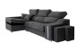 Chaiselongue esquerdo OSCAR Cinzento escuro (sNido1)