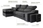 Chaiselongue esquerdo OSCAR Cinzento escuro (sNido1)