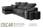 Chaiselongue esquerdo OSCAR Cinzento escuro (sNido1)