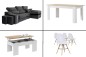 Pack AHORRO Salón: Mesa TUSCANY + Sofá OSCAR Dcha Gris