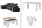Pack AHORRO Salón: Mesa TUSCANY + Sofá OSCAR Izda Gris