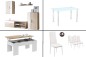 Pack AHORRO Salón KUBE  (Pack Mesa + 4 Sillas Blancas)