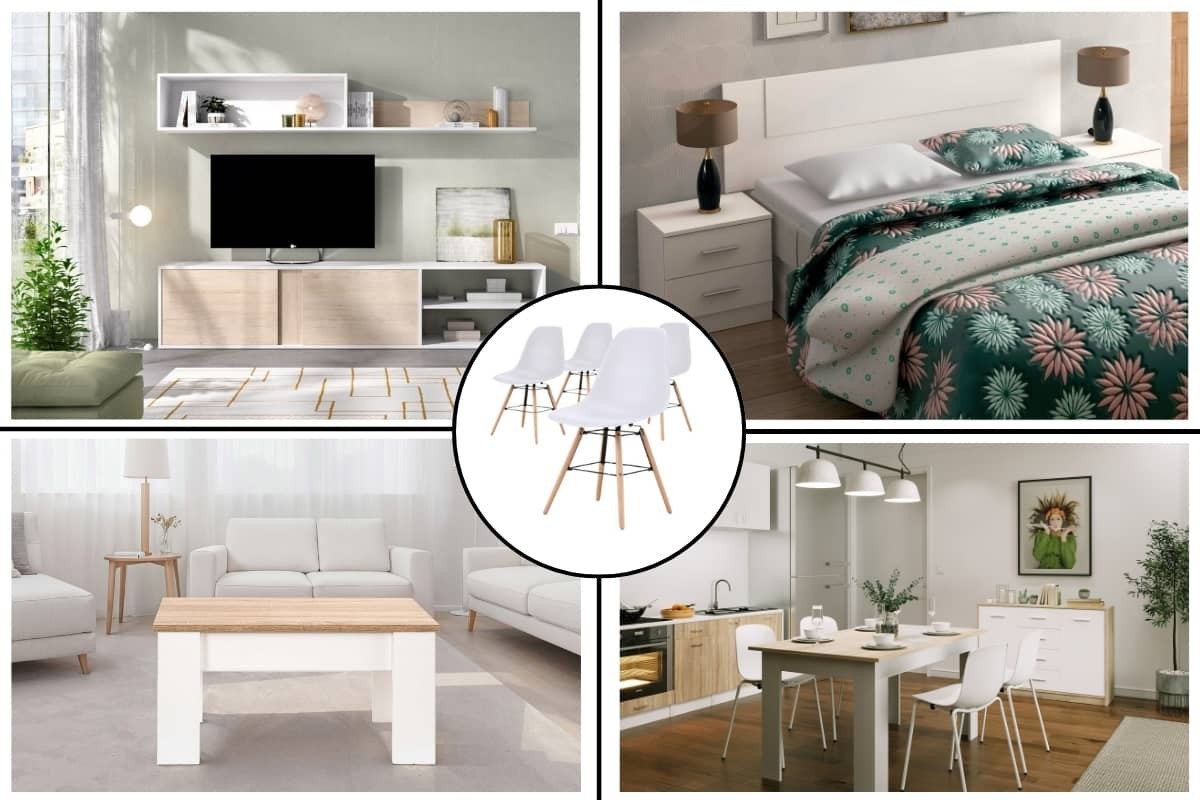 Apartamento completo 31 - ATLANTA ANNELI (Pack Mesa + 4 Sillas BLANCAS)