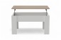 Mesa centro Elevable VIKA Roble y Blanco