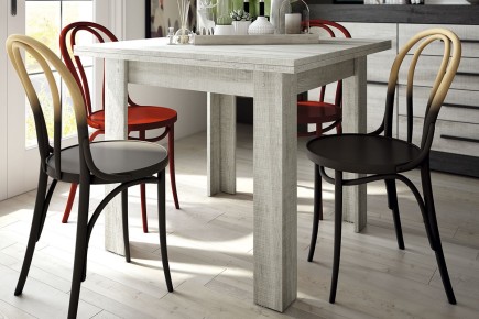 Mesa de jantar quadrada SIDNEY extensível em cor Cambriana 90x90 extensível até 180 ao MELHOR PREÇO