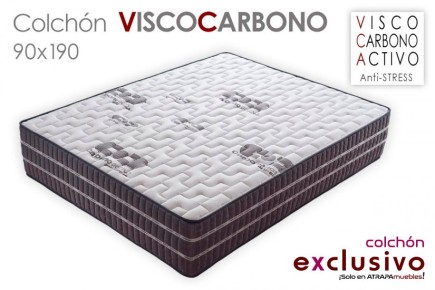 Colchão 90x190 VISCO CARBON ACTIVE CARBON ao melhor preço da Internet