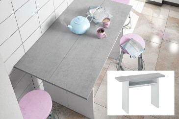 Mesa extensível 2 em 1 De mesa de consola a secretária extensível de 70 cm numa só peça de mobiliário