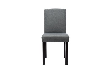 Conjunto de 2 cadeiras estofadas em tecido cinzento elegante
