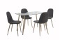 PACK Mesa de jantar IENA + 4 cadeiras IENA Cinzento
