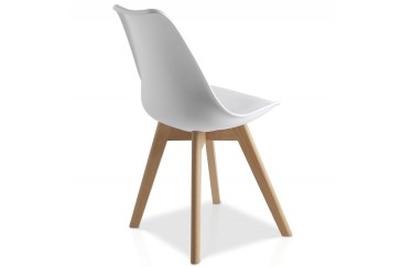 Conjunto de 4 cadeiras de design BEECH em branco