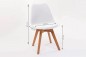 4 Cadeiras de design BEECH Branco