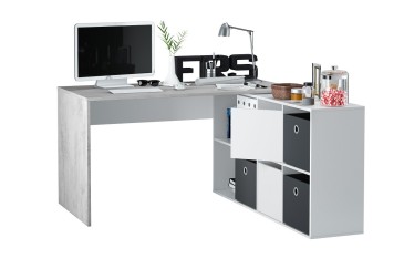 Mesa de estudo/escritório/escritório em branco e cimento