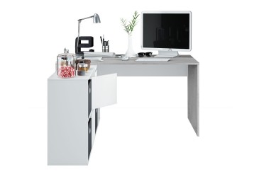 Mesa de estudo/escritório/escritório em branco e cimento