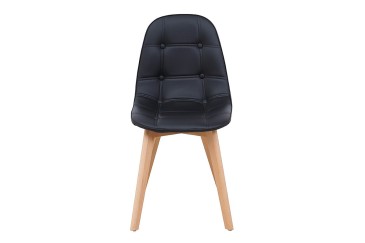 Conjunto de 4 cadeiras MOON Design estofadas em preto