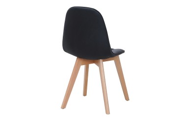 Conjunto de 4 cadeiras MOON Design estofadas em preto